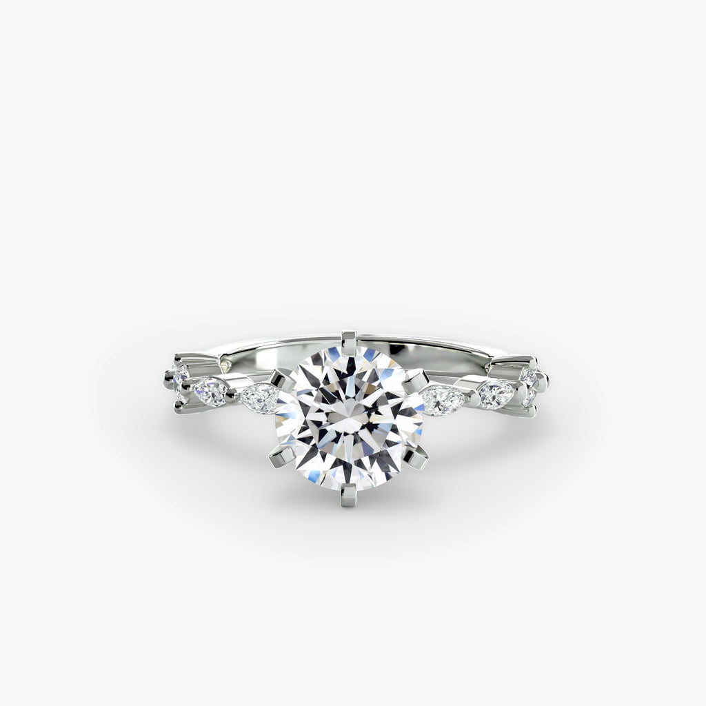 Solitaire with Eternity Pavé