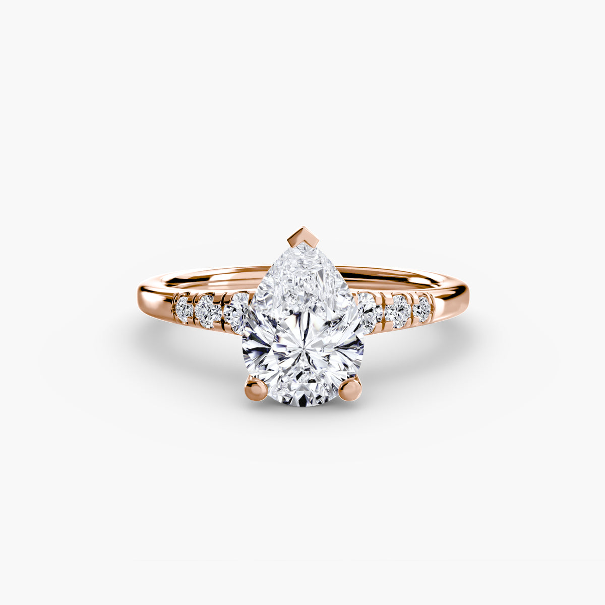 Solitaire with Shoulder Accents